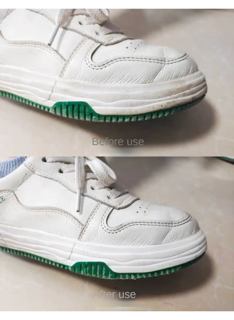 Instant White 3-in-1 Shoe Cleaner (Brush, Sponge & Foam) - Powerful Yellowing & Whitening Remover with Bio-Enzyme Technology | Gentle formula for deep cleaning all types of shoes: canvas, sports, and leather, without washing or damaging the fabric. - Image 2